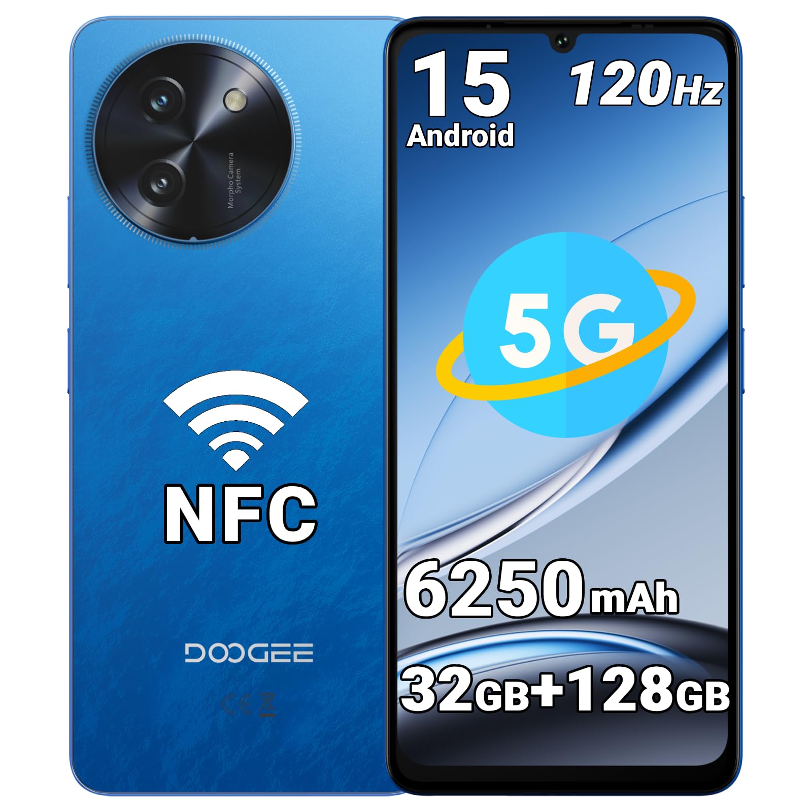 Amazon | DOOGEE Note 59 5G対応 スマホ 本体 SIMフリー｜6250mAh 大